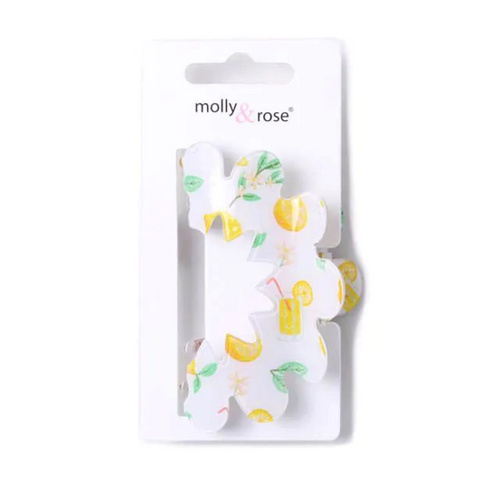 Lemon print Zigzag Hair Clamp
