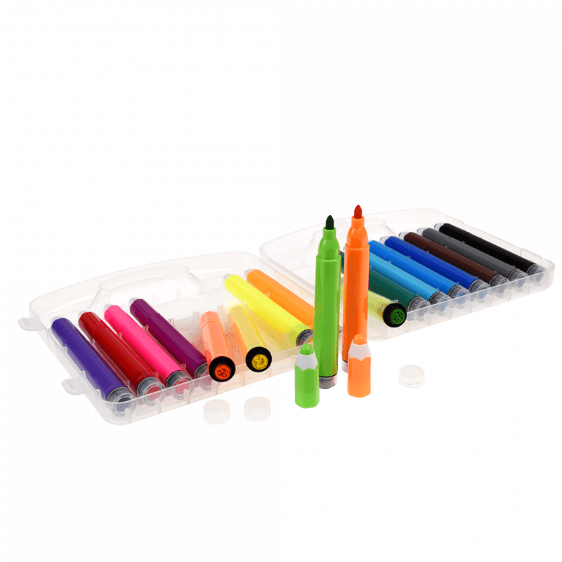 Set of 18 Felt Tip Stamp Pens - Wild Wonders