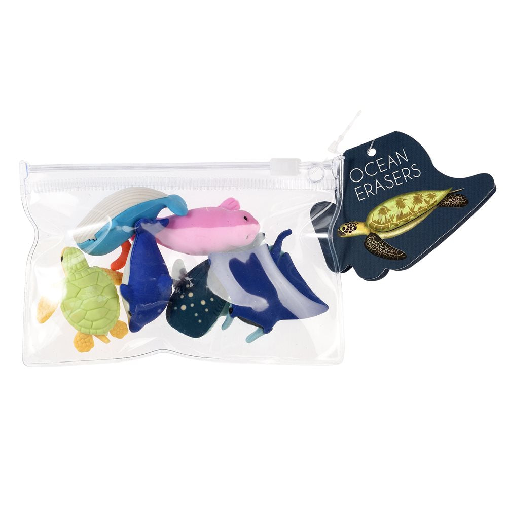 Set of 6 Ocean Erasers