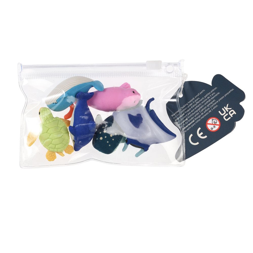 Set of 6 Ocean Erasers
