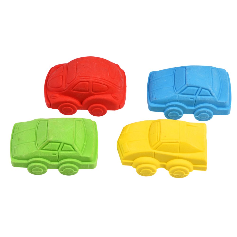 Set of 4 Car Erasers