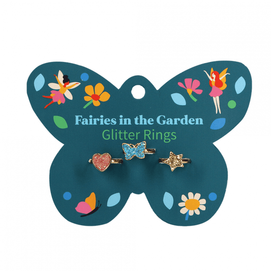 Fairies In The Garden Glitter Rings