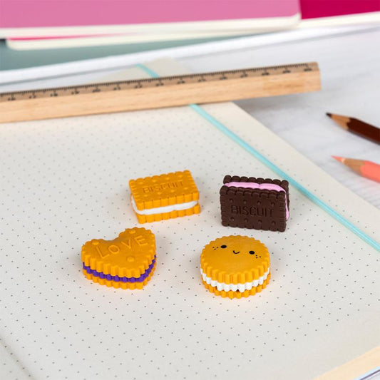 Set of 4 Biscuit Erasers
