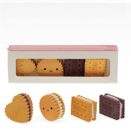 Set of 4 Biscuit Erasers