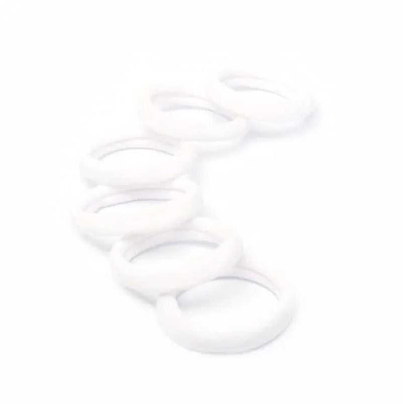 White Jersey Elastics