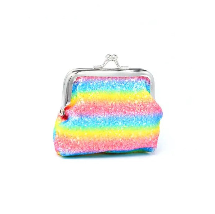 Rainbow Glitter Purse