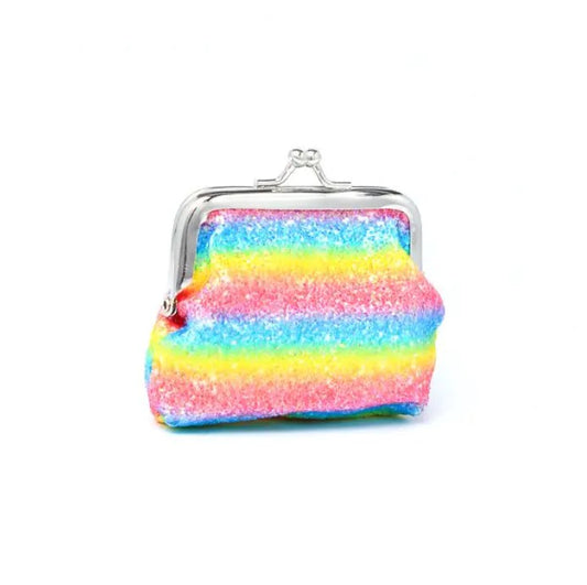 Rainbow Glitter Purse