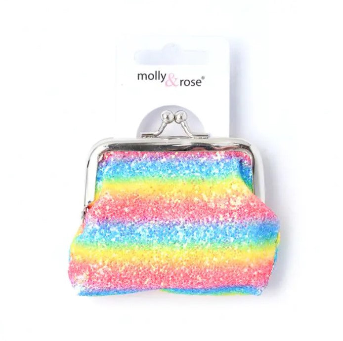 Rainbow Glitter Purse