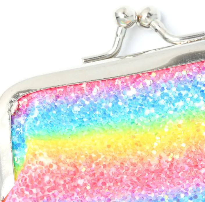 Rainbow Glitter Purse