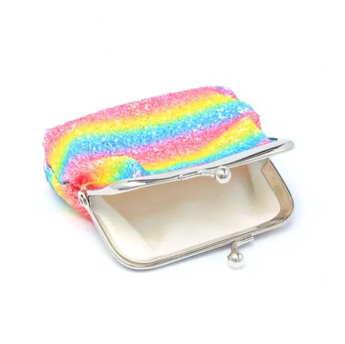 Rainbow Glitter Purse