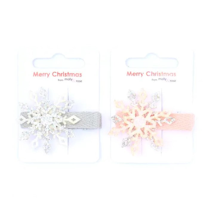 Sparkle Snowflake Beak Clips