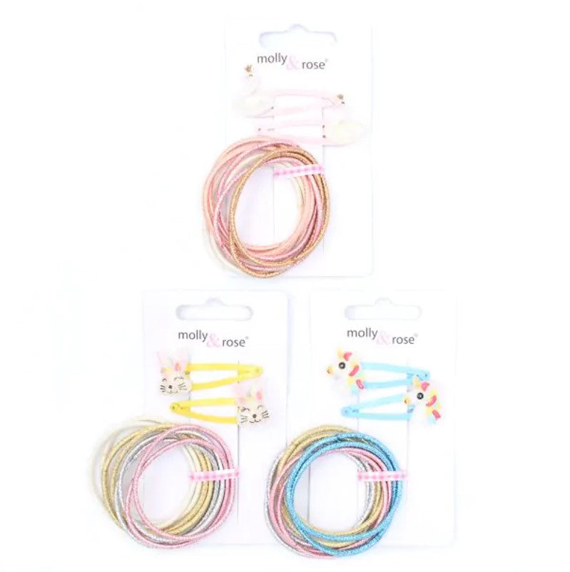 Motif Sleepies and Glitter Elastics Set