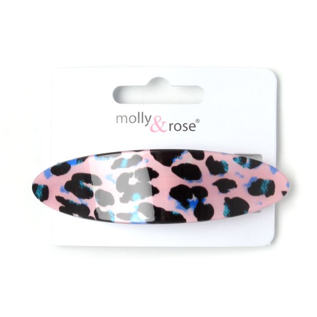 Animal Print Oval Barrette