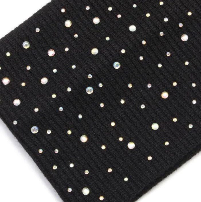 Ribbed Fabric Diamante Bandeau