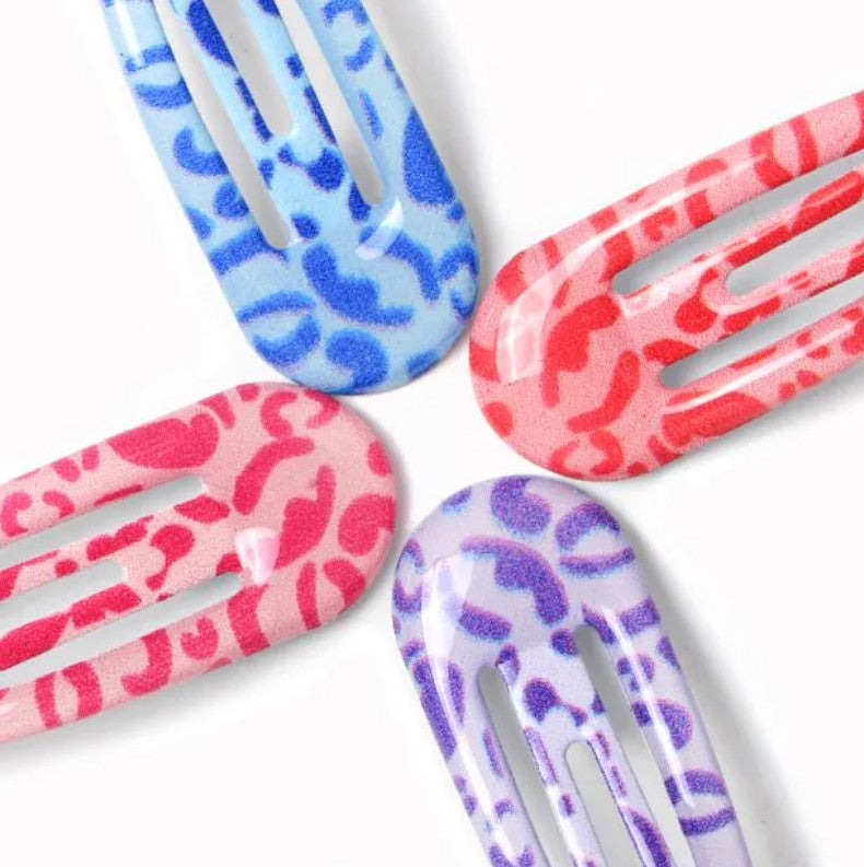 Card of 6 Colourful Leopard Print Epoxy Sleepies