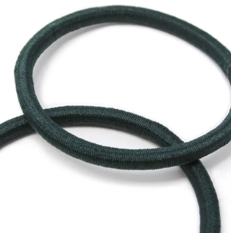 Card of 6 Bottle Green Elastics