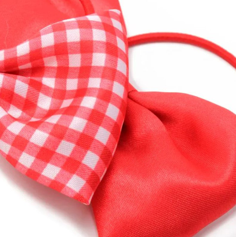Card of 2 Bow Elastics In Red