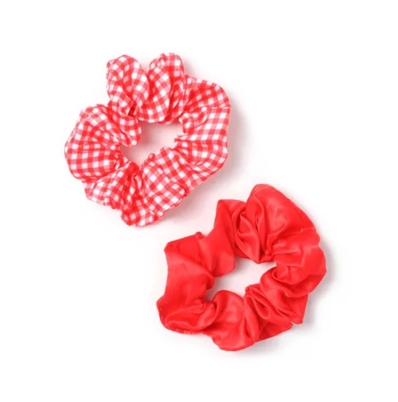 Card of 2 Red Scrunchies