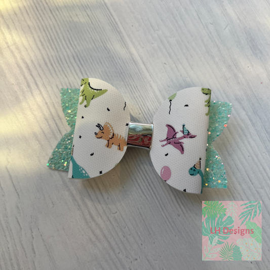 Party Dinosaur Hair Bow