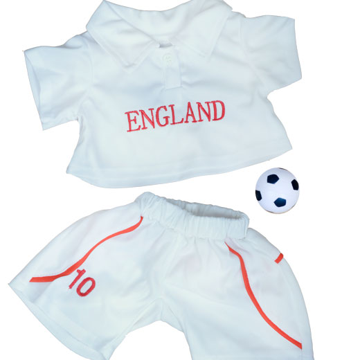 England Football Outfit with Ball