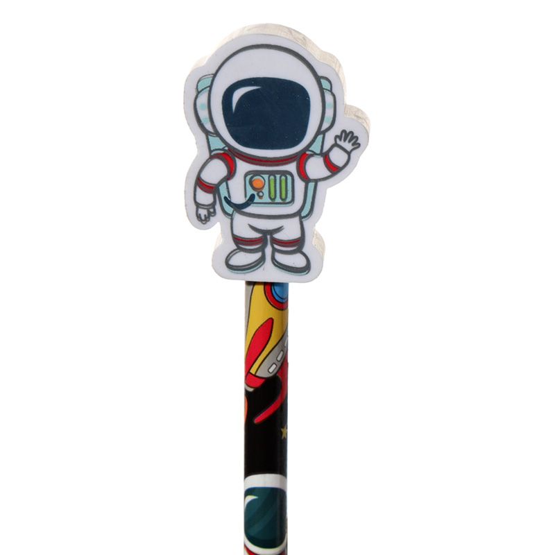Hello Space Pencil & Eraser Topper