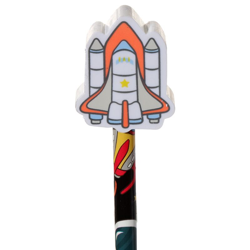 Hello Space Pencil & Eraser Topper