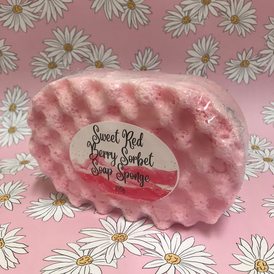 Sweet Red Berry Sorbet Soap Sponge