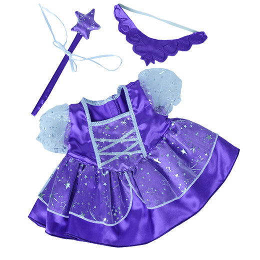 Purple Fairy Princess Outfit with Wand and Tiara