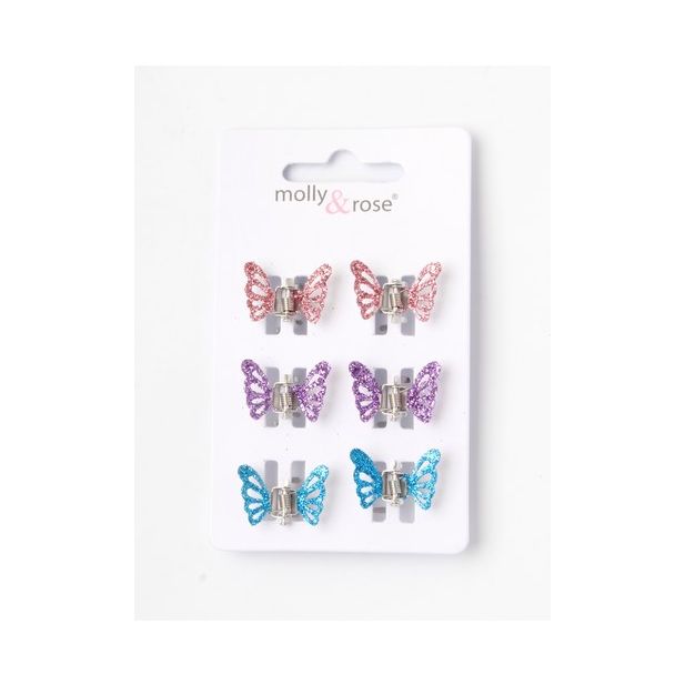 Card of 6 Butterfly Mini Clamps