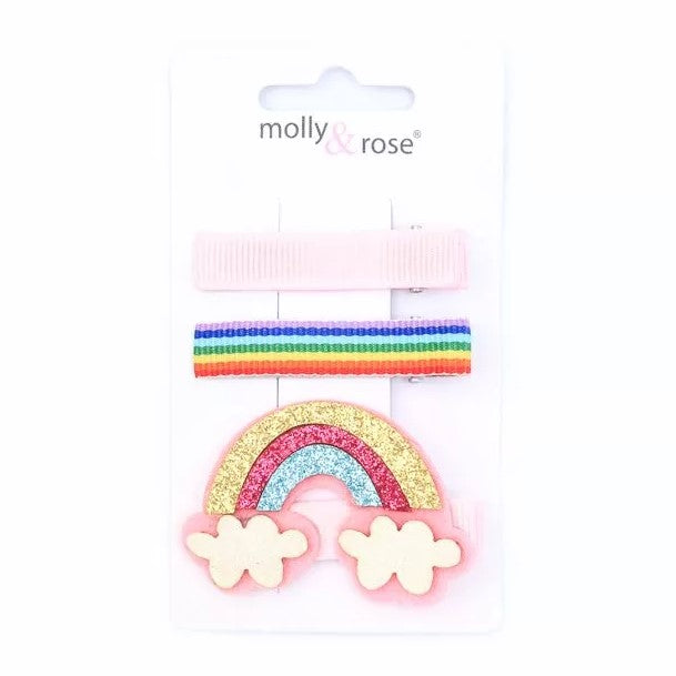 Rainbow Mix Hair Clips