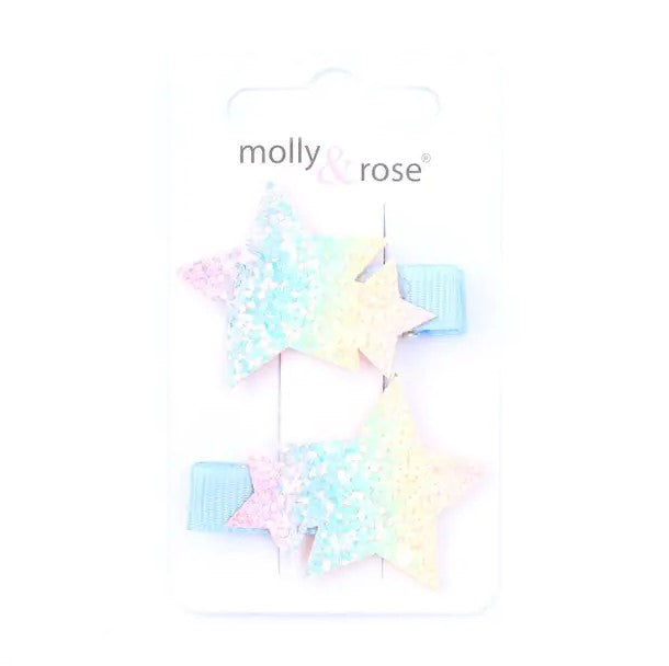 Glitter Star Beak Clips