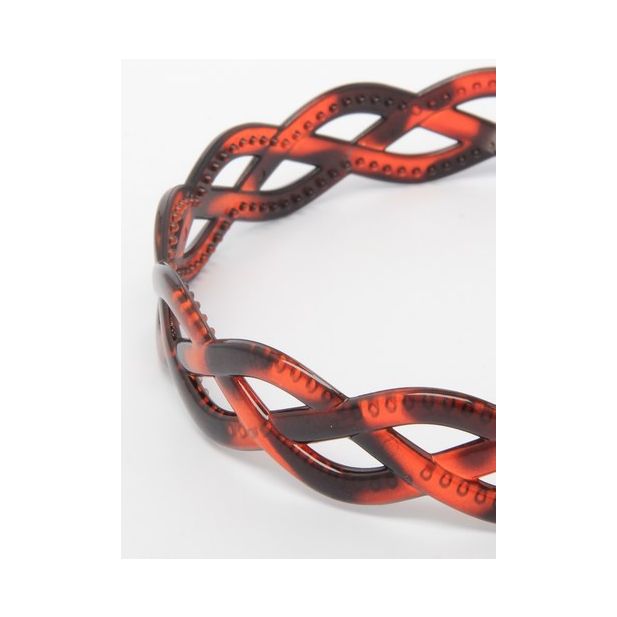2cm Tortoiseshell Weave Alice Band With Teeth