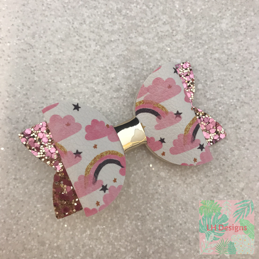Candyfloss Rainbow Hair Bow