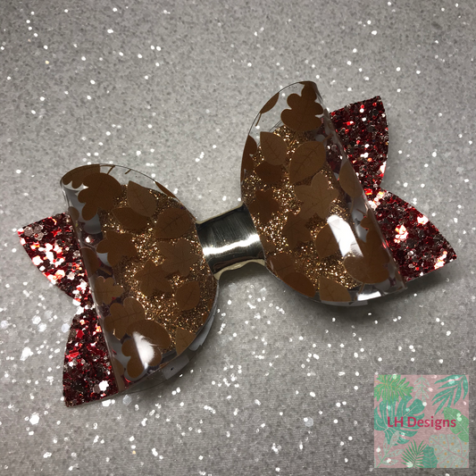 Autumn Leaves Hair Bow