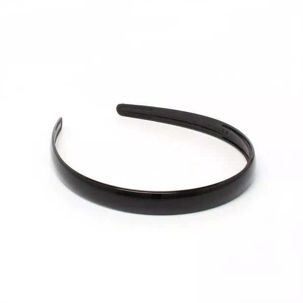 1.5cm Black Plastic Alice Band With Teeth