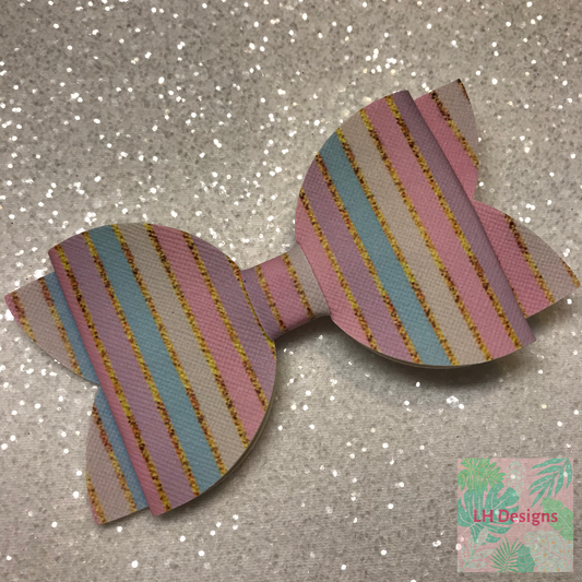 Pastel Stripes Hair Bow