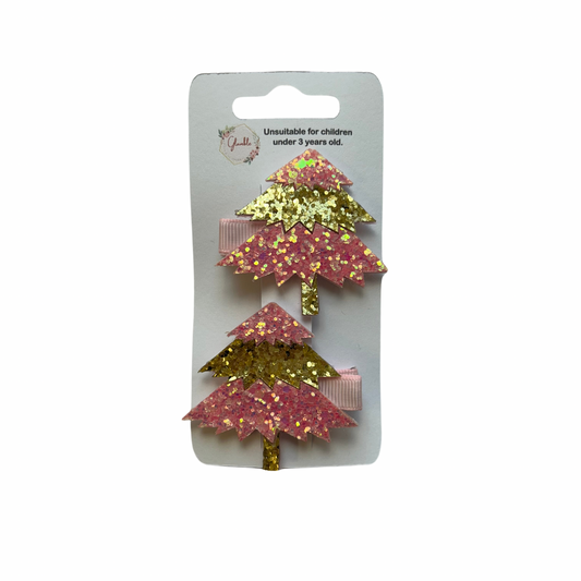 Pink Christmas Beak Clips