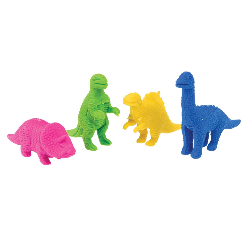 Set of 4 Dinosaur Erasers