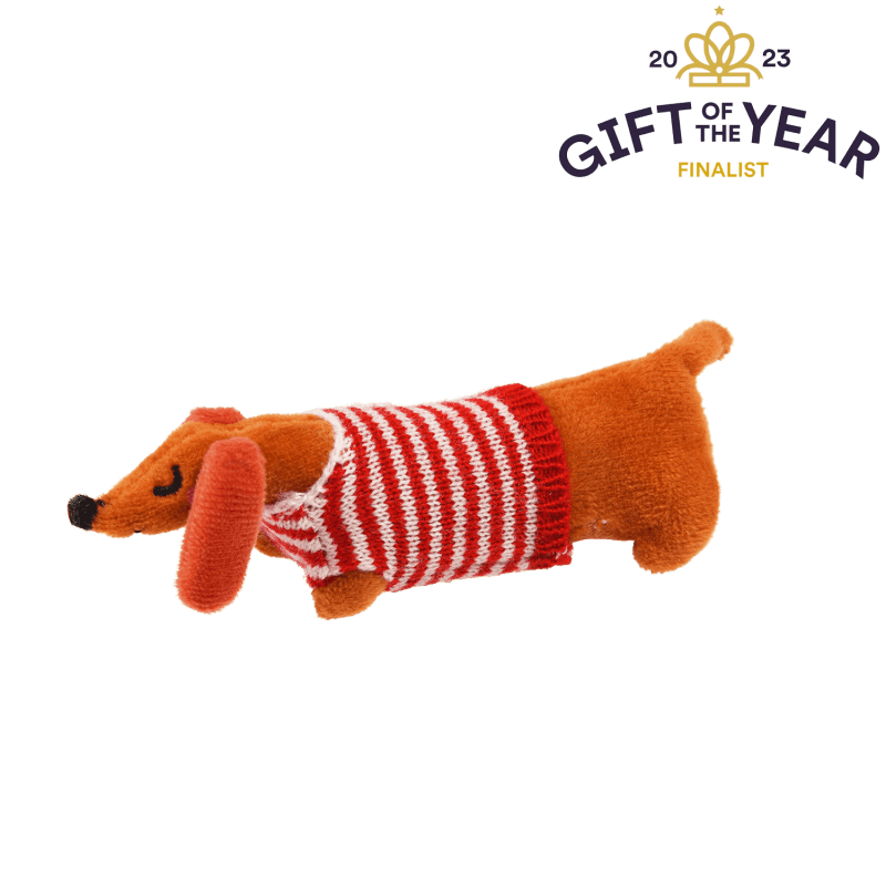 Mini Sausage Dog in a Little Box Soft Toy