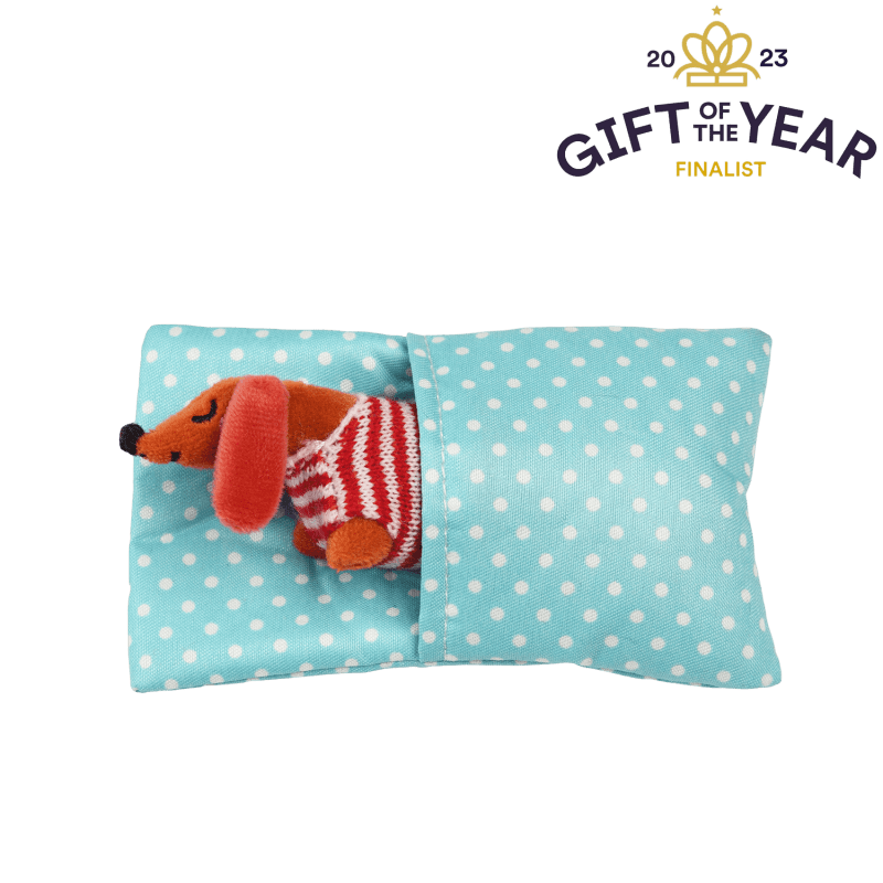Mini Sausage Dog in a Little Box Soft Toy