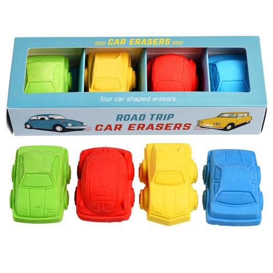Set of 4 Car Erasers