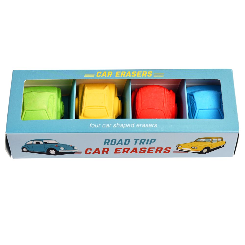 Set of 4 Car Erasers