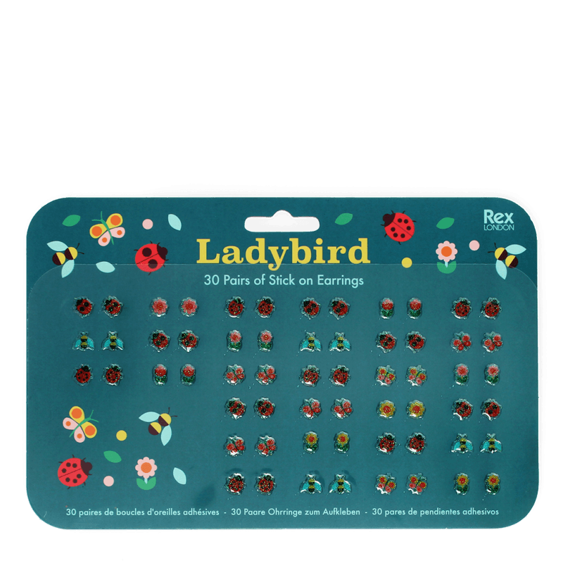 Stick On Earrings - Ladybird