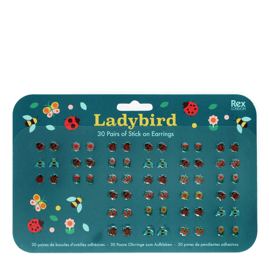 Stick On Earrings - Ladybird