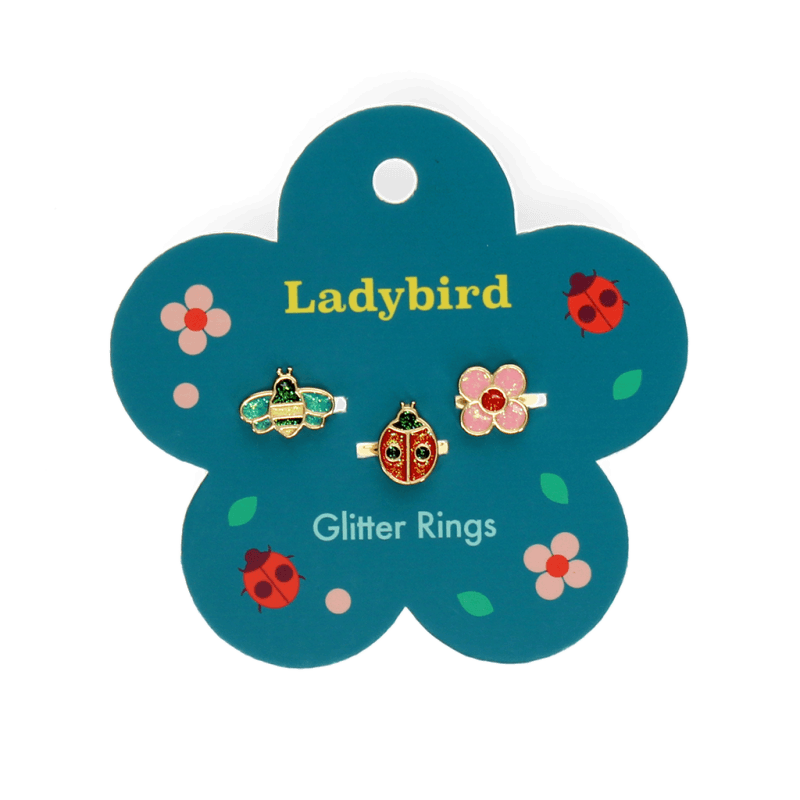 Ladybird Glitter Rings