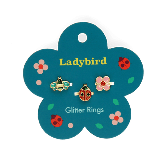 Ladybird Glitter Rings