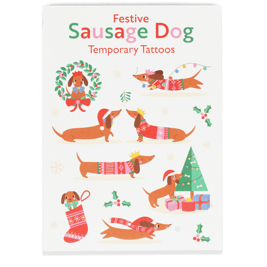 Temporary Tattoos - Festive Sausage Dog