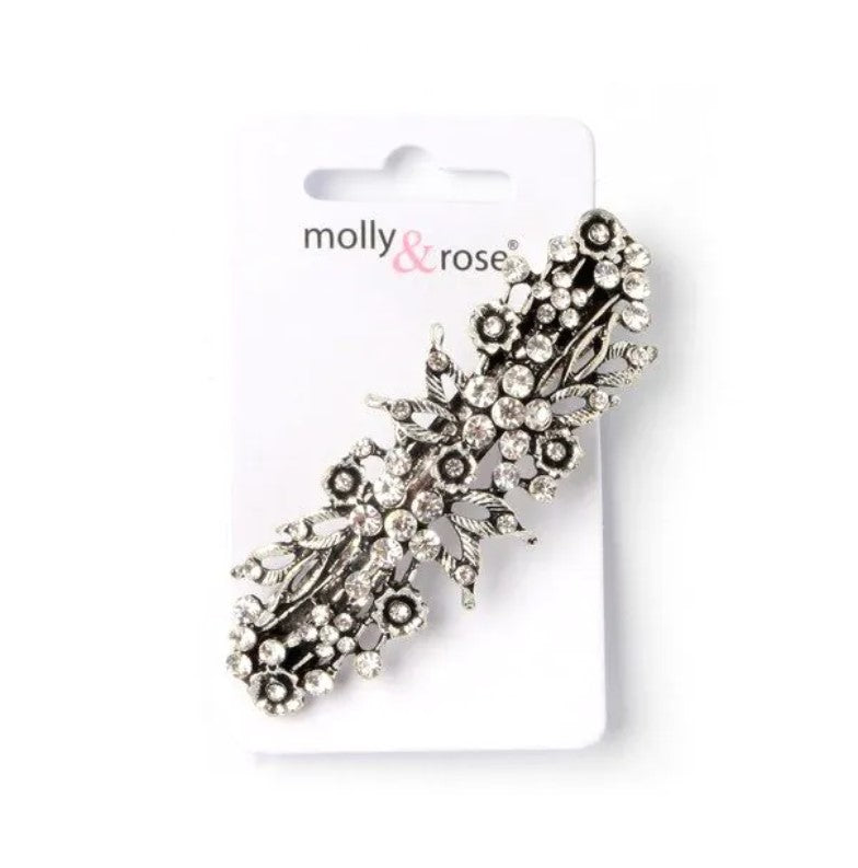 Vintage Crystal Flower Barrette
