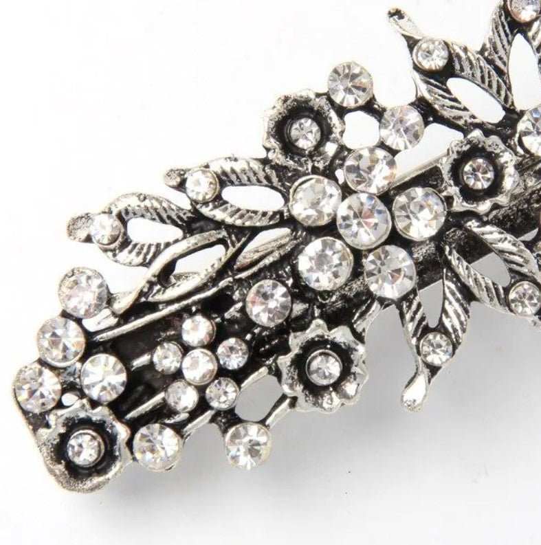 Vintage Crystal Flower Barrette