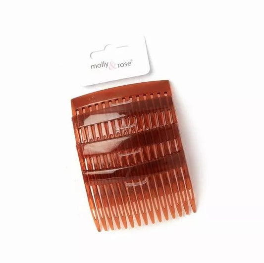 Card of 4 Brown Combs